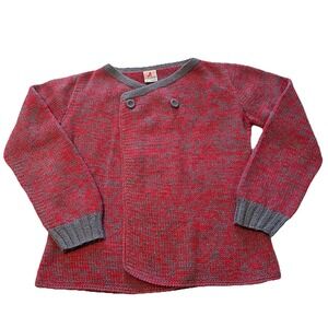 VTG Fotrama Hand Made Alpaca Wool Wrap Sweater Sz M Double Breasted Closure Cozy